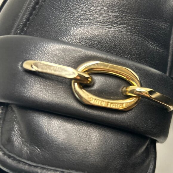 Anine Bing Leather Chain-Link Accents Loafers Women's Size: 9 - Picture 7 of 7
